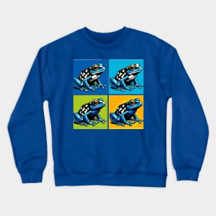 Blue Arrow Frog Pop Art - Cool Frog Crewneck Sweatshirt